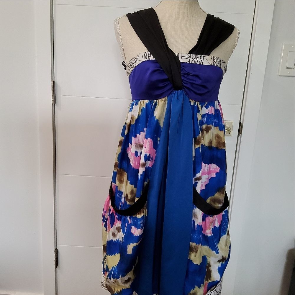 Mint Jodi Arnold Patchwork Silk Dress Size 4